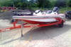 Nitro Bass Fishing Boat with Water Damage New Red White Nitro Bass Fishing Boat