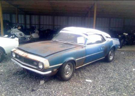 '68 Chevy Blue Convertible SS Camaro